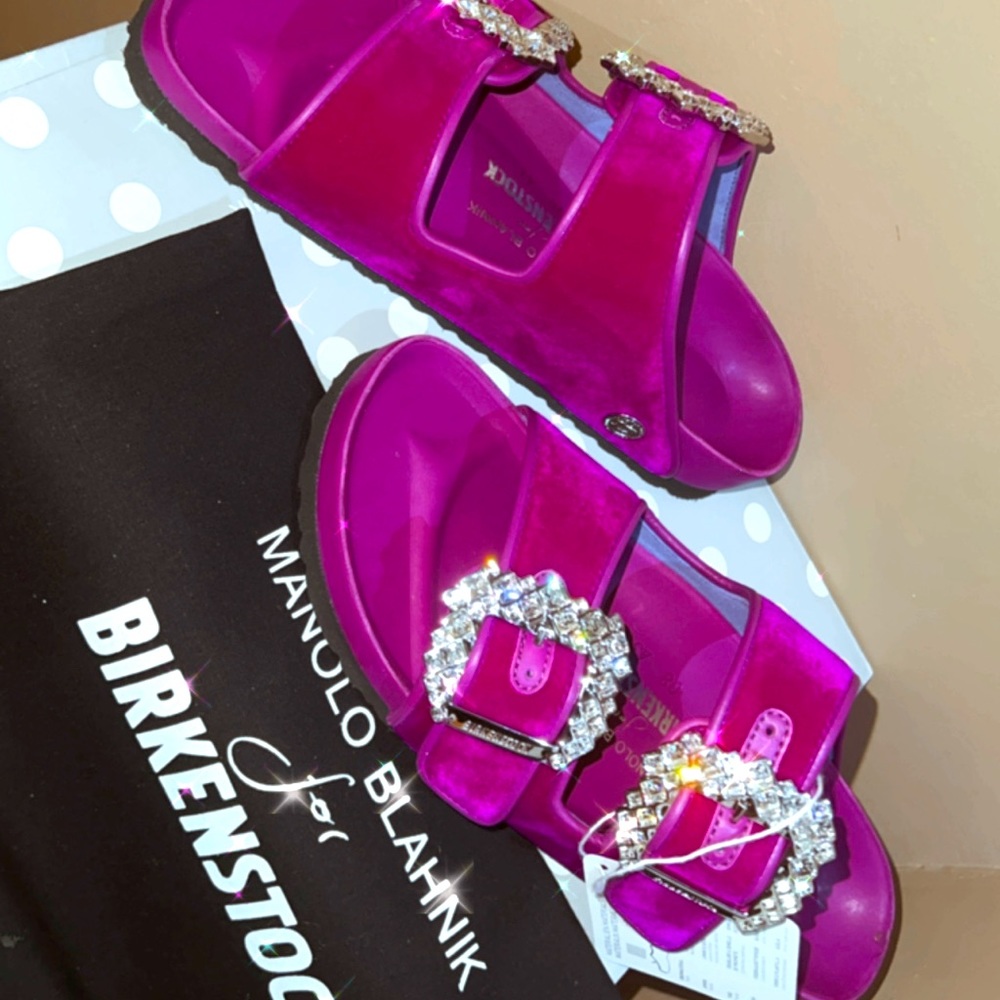 COPY - Manolo Blahnik Fuschia Arizona Sandals